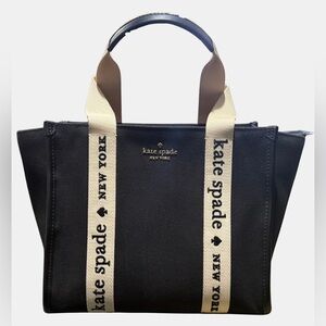Kate Spade ♠️ Kip Canvas Small Tote w/ Adjustable Strap
